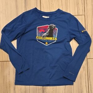 Columbia Kids Graphic Blue Long Sleeve Tee